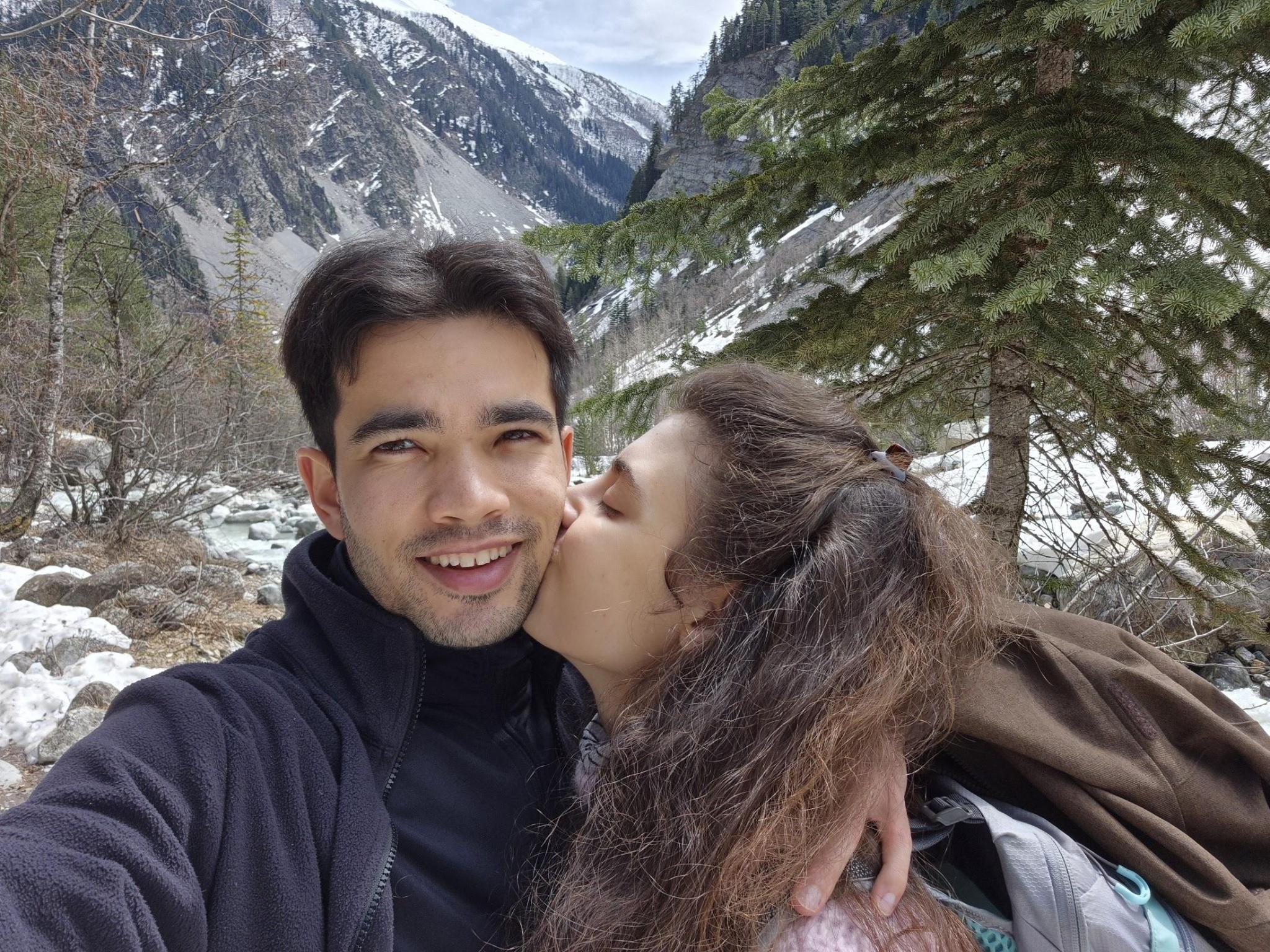 Kisses in Georgian mountains